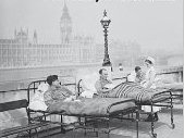 Freshair and bedrest for TB patients outside St Thomas's Hospital