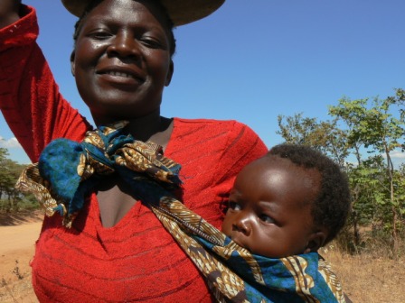 Woman and child at work in Malawi