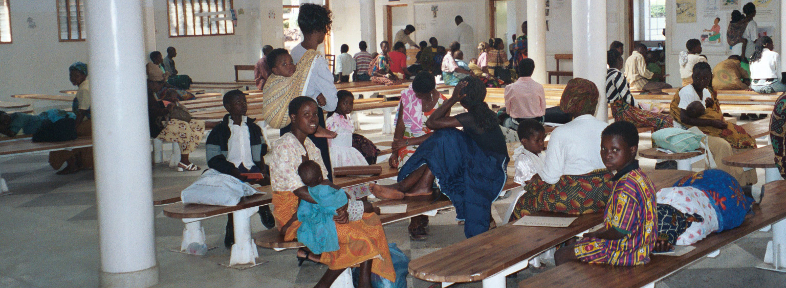 Patients waiting for treatment in Malawi