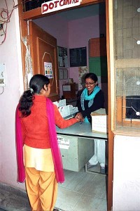 Woman receiving DOT treatment